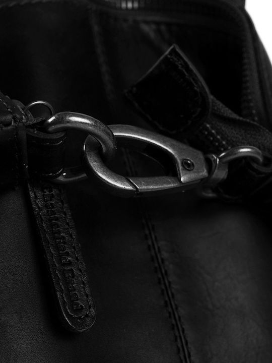 Δερμάτινη Γυναικεία Τσάντα Πλάτης Μαύρη