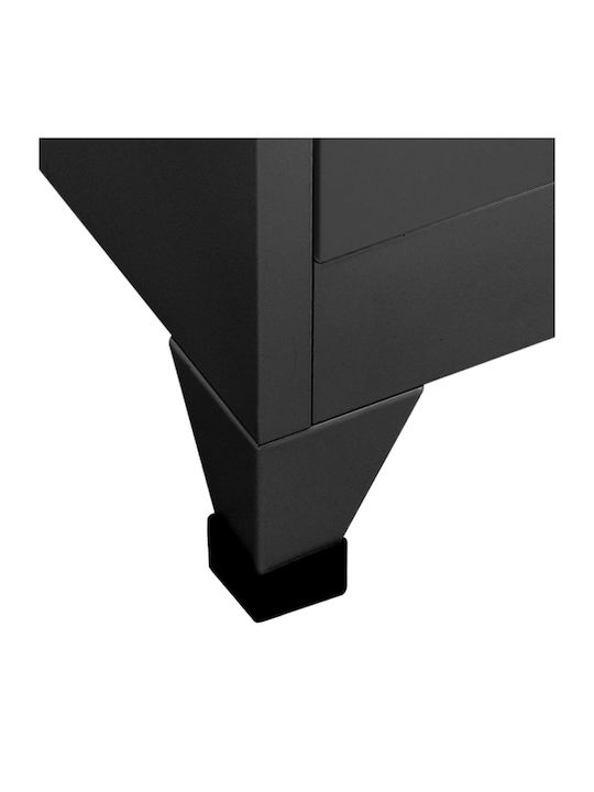 Шкаф Метал с 12 шкафчета Charcoal 90x45x180бр
