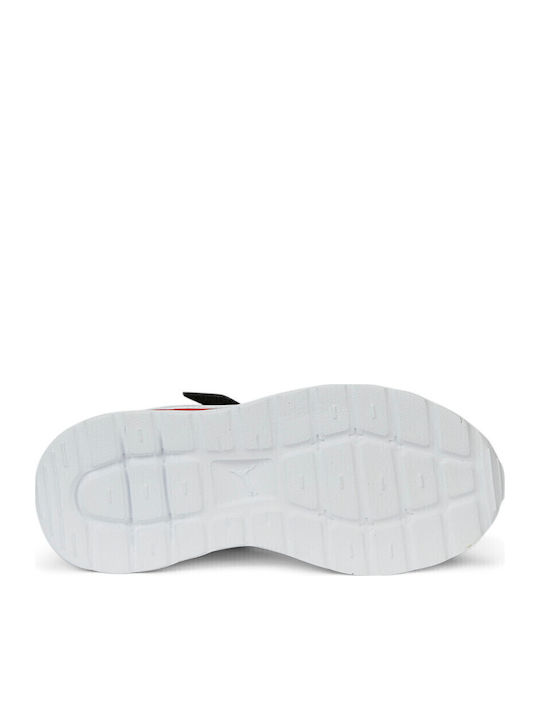 Anzarun Lite Kids Sports Shoes Running with Hoop & Loop Closure Black
