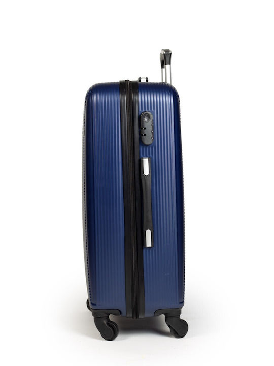 Cardinal 2009 Large Hard Navy Blue Suitcase With 4 Wheels Height 70cm