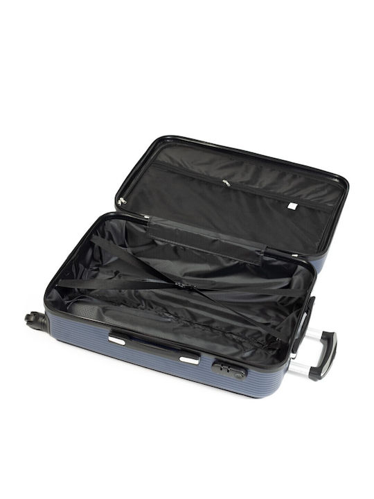 Cardinal 2009 Large Hard Navy Blue Suitcase With 4 Wheels Height 70cm