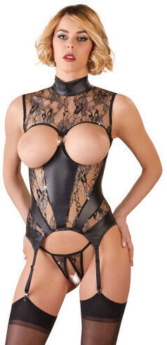 Cottelli Collection Basque with String Sexy Dessous-Set Black