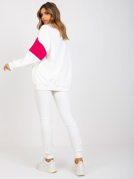 Fancy Set Women's Sweatpants White / Fuchsia