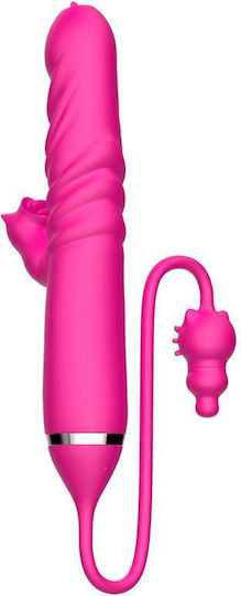 Kinksters Вибратор G-Spot Трикратно стимулиране на натискане на езика 18см Розов
