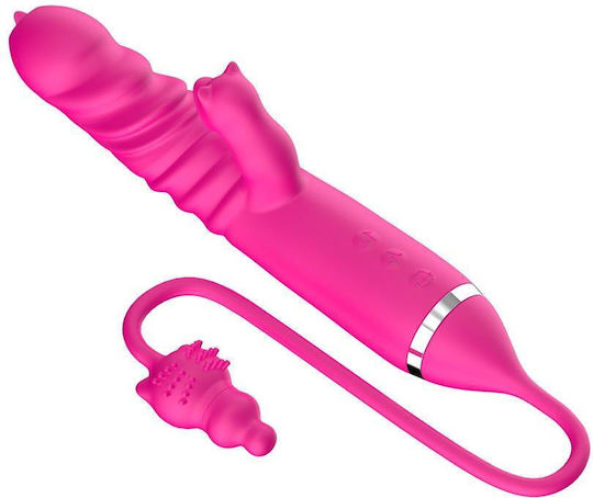 Kinksters Вибратор G-Spot Трикратно стимулиране на натискане на езика 18см Розов