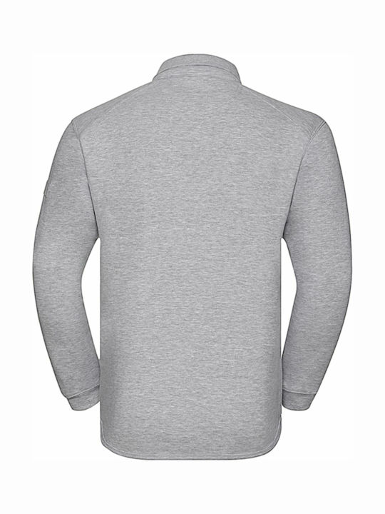 Russell Athletic R-012M-0 Light Oxford Long Sleeve Work Sweatshirt Gray 212007192