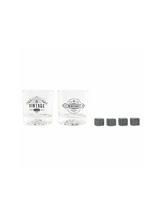 DKD Home Decor Set Gläser Whiskey aus Kristall 320ml 6Stück