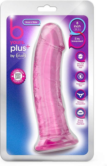 B Yours Plus Roar N' Ride Ρεαλιστικό Dildo με Βεντούζα Ροζ 20cm