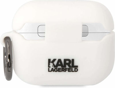 Karl Lagerfeld Karl Choupette Silicone Case with Keychain White for Apple AirPods Pro