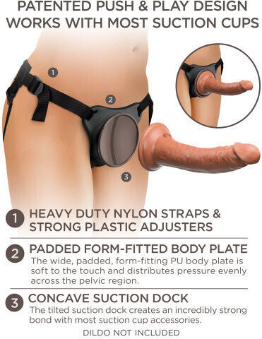 Pipedream King Cock Harnașament 13cm în Culoare Negru