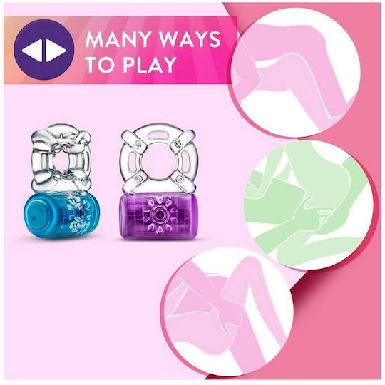 Blush Play With Me Pleaser C-Ring Vibrating Cock Ring Schwanz Silikon Purple