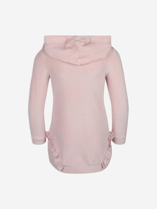 Lapin Mädchen Kleid Samt Langärmelig Rosa