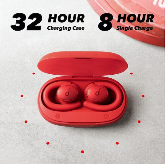 Soundcore by Anker Sport X10 In-ear Bluetooth Handsfree Earphones with Sweat Resistance and Charging Case Red