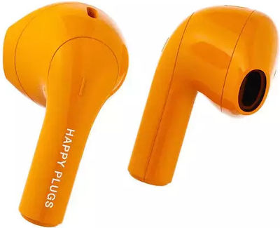 Happy Plugs Joy In-Ear Bluetooth-Freisprecheinrichtung Kopfhörer mit Schweißresistenz und Ladeetui Orange