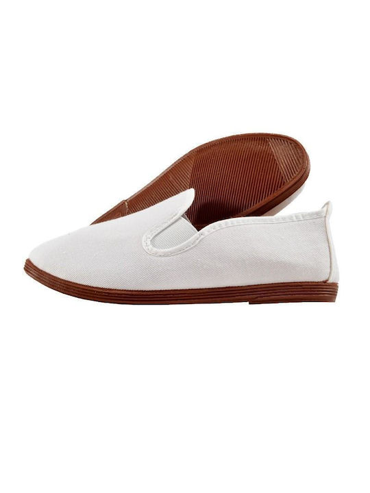 55 Women's Canvas Slip-Ons White