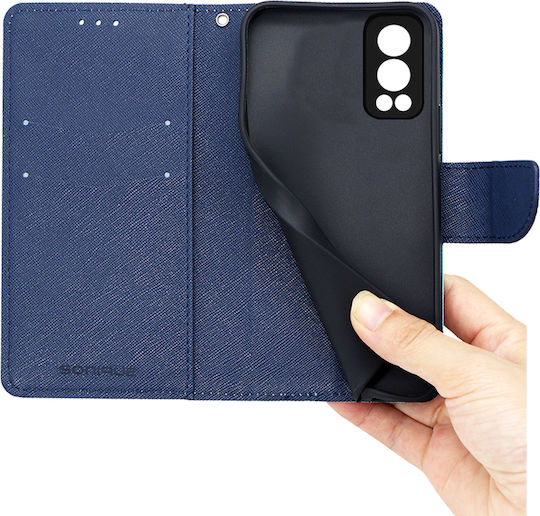 Sonique Trend Wallet Δερματίνης Σιέλ / Σκούρο Μπλε (OnePlus Nord 2)