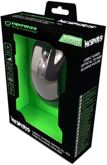 Esperanza Hesperis Gaming Mouse Negru