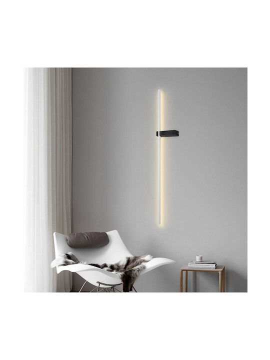 Led7 Φωτιστικό Τοίχου LED Μαύρο 60εκ.