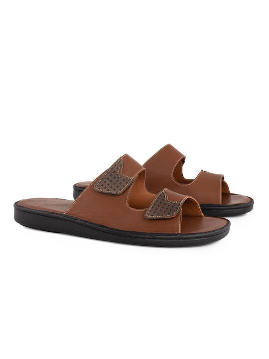 Castor Anatomic 6122 Men's Leather Sandals Tabac Brown