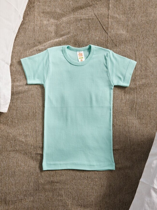 Nina Club Kids' Undershirt Short-sleeved Turquoise