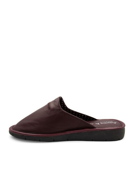 Papuci bărbați iarna Burgundy