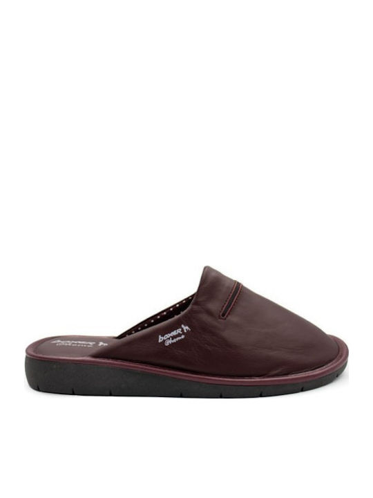 Papuci bărbați iarna Burgundy