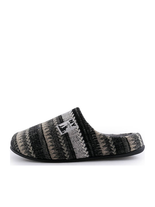 Men's Printed Slippers Gray