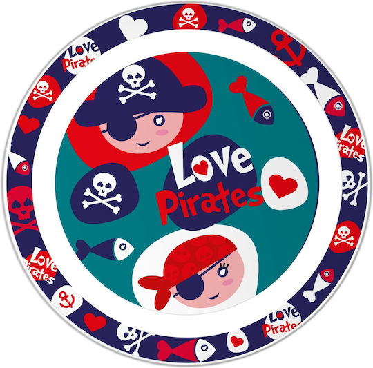 Kids Licensing Σετ Φαγητού Love Pirates από Μελαμίνη Μπλε 3τμχ