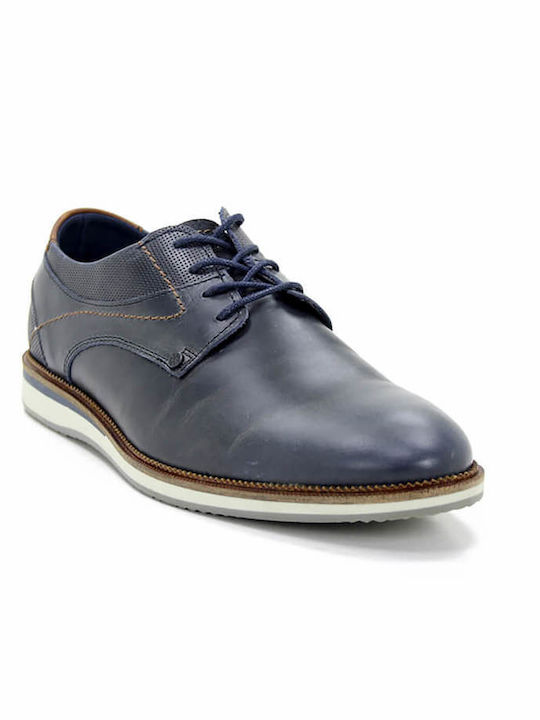 Bullboxer Men's Leather Casual Shoes Blue