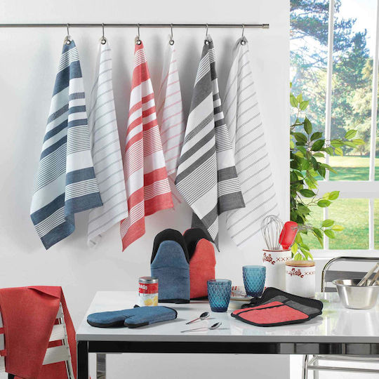 Douceur d'Intérieur Harold Handtuch aus 100% Baumwolle in Gray Farbe 50x70cm 2Stück