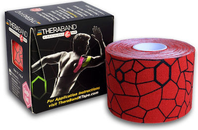 Thera-Band Standard Kinesiology Tape 5cm x 5m Hot Red/Black