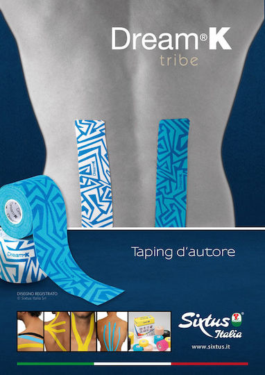 Sixtus Dream K Kinesiology Tape 5cm x 5m Tribe Black-White