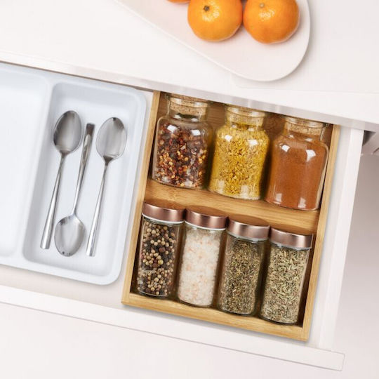 Relaxdays Gewürzorganisatoren Bambus auf Ständer Beige 1Stück 1Stück Relaxdays Gewürzorganisatoren Bambus auf Ständer Beige 1Stück 1Stück