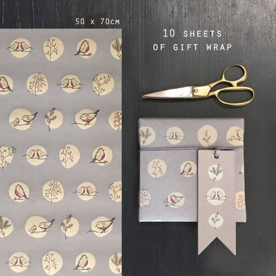 Synchronia Wrapping Paper for Gift Gray 50x70cm. 10pcs