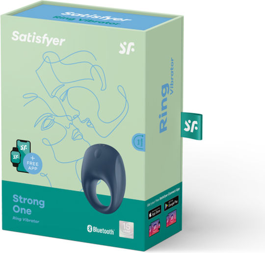 Satisfyer Strong One Δονούμενο Δαχτυλίδι Πέους Μπλε SCDBL06