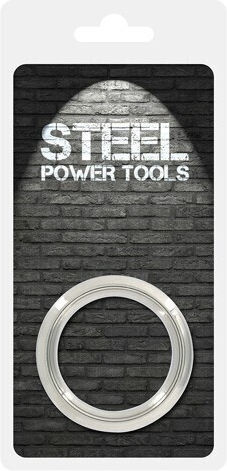 Steel Power Tools Metal Cockring Пръстен Петел Металик Сребрист