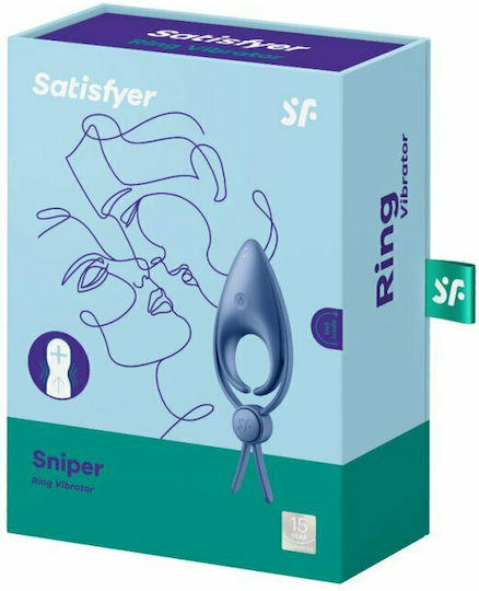 Satisfyer Sniper Вибриращ Пръстен Петел Силикон Blue