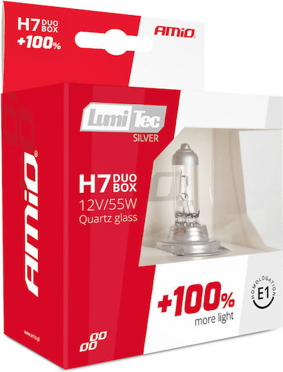 AMiO Λάμπες Αυτοκινήτου H7 Αλογόνου 12V 55W 2τμχ /AM