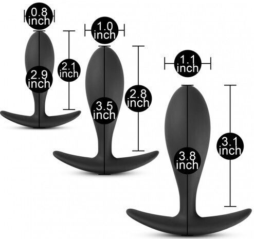 CyprusLoveShop Anal Plugs Set Black 3pcs