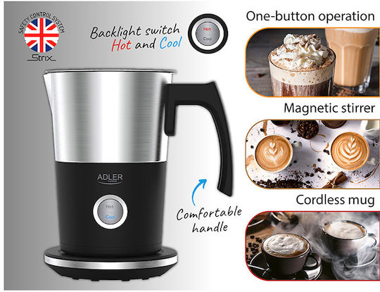 Adler Device for Hot & Cold Milk Froth with Non-Stick Coating 300ml
