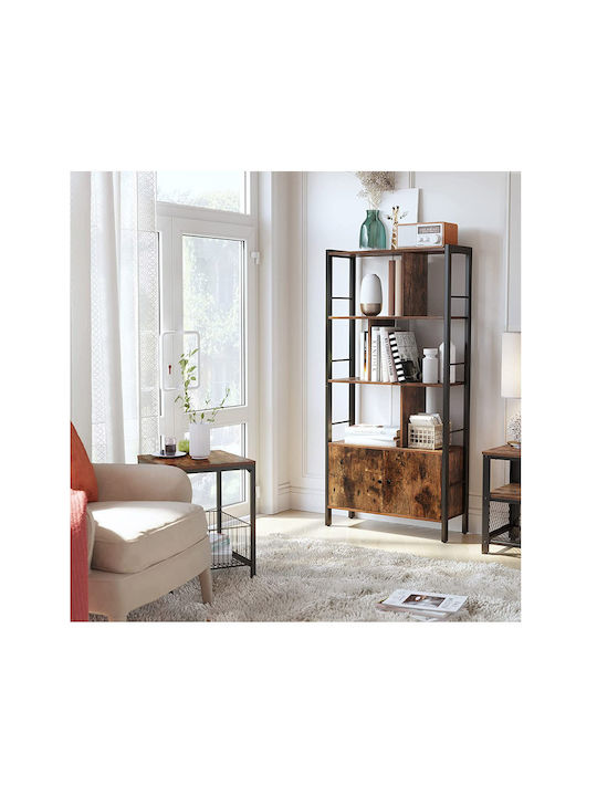 Bookcase Dark Brown 74x30x154.5cm