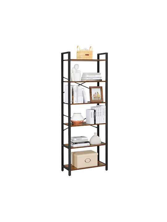 Vasagle Bibliothek Dunkelbraun 66x30x186cm