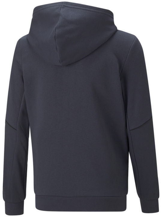 Puma Boys Athleisure Hooded Sweatshirt with Zipper Navy Blue