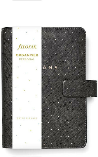 Filofax Weekly Organizer Moonlight Black Leather 15.3x18.7cm