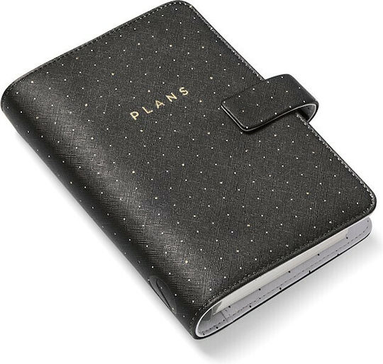Filofax Weekly Organizer Moonlight Black Leather 15.3x18.7cm