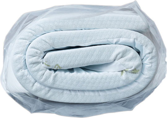Como felt & wadding producers Mattress Topper Aloe Vera Double Memory Foam Infused with Aloe , Removable Cover & Elastic Straps 150x190x4cm