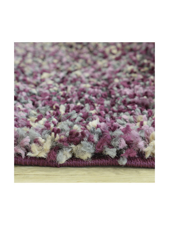 Lanudo 4500A Shaggy Bedroom Rugs Set Lila 3pcs