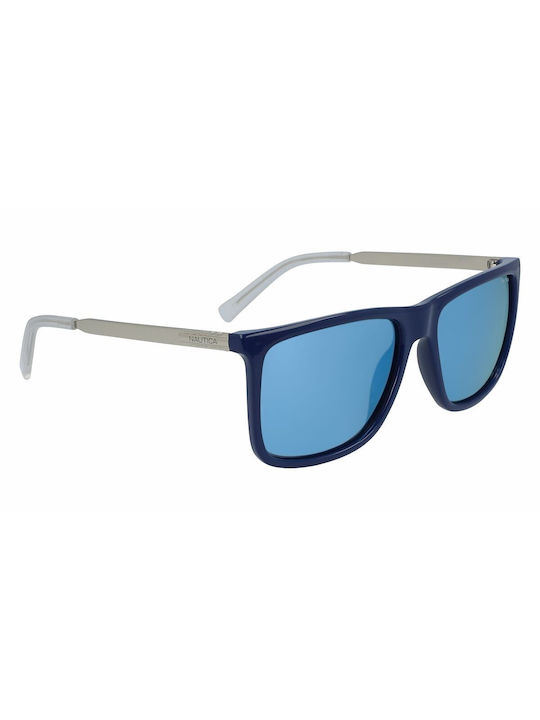 Nautica Men's Sunglasses with Blue Plastic Frame and Blue Lens N3647SP-410