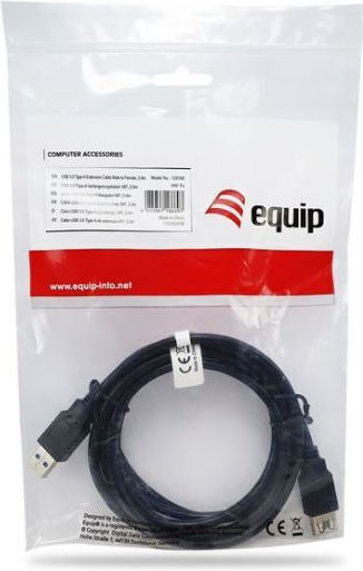 Equip Regular USB 3.0 to micro USB Cable Μαύρο 1.8m (128397)