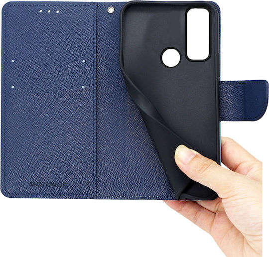 Sonique Trend Wallet Δερματίνης Σιέλ / Σκούρο Μπλε (TCL 20 R 5G)